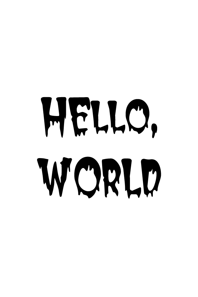 壁紙 ホラーチックな Hello World のiphone Ipad Android対応壁紙
