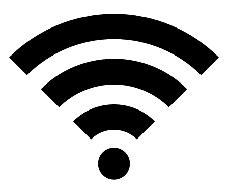 シンプル！wifiなどのワイヤレスのアンテナマークのアイコン