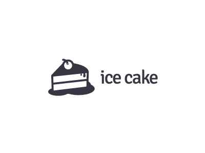 ケーキをテーマにしたシンプルなロゴデザイン