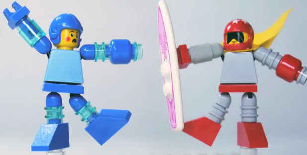 ロックマンとブルースをレゴでの作り方を教えてくれる動画！