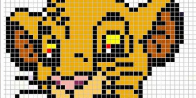 B ディズニー ライオン キング シンバ のアイロンビーズ図案 作り方をまとめてみました